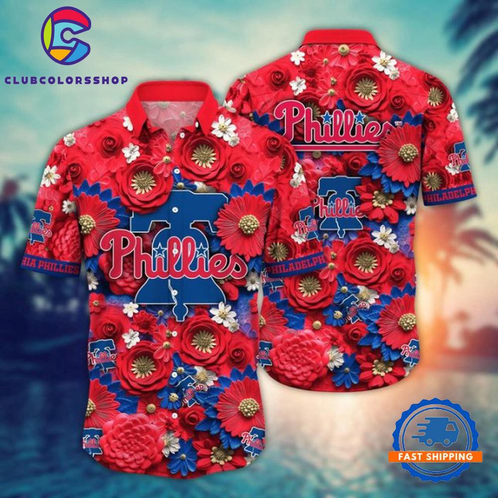 MLB Philadelphia Phillies Hawaiian Shirt Floral Bloom