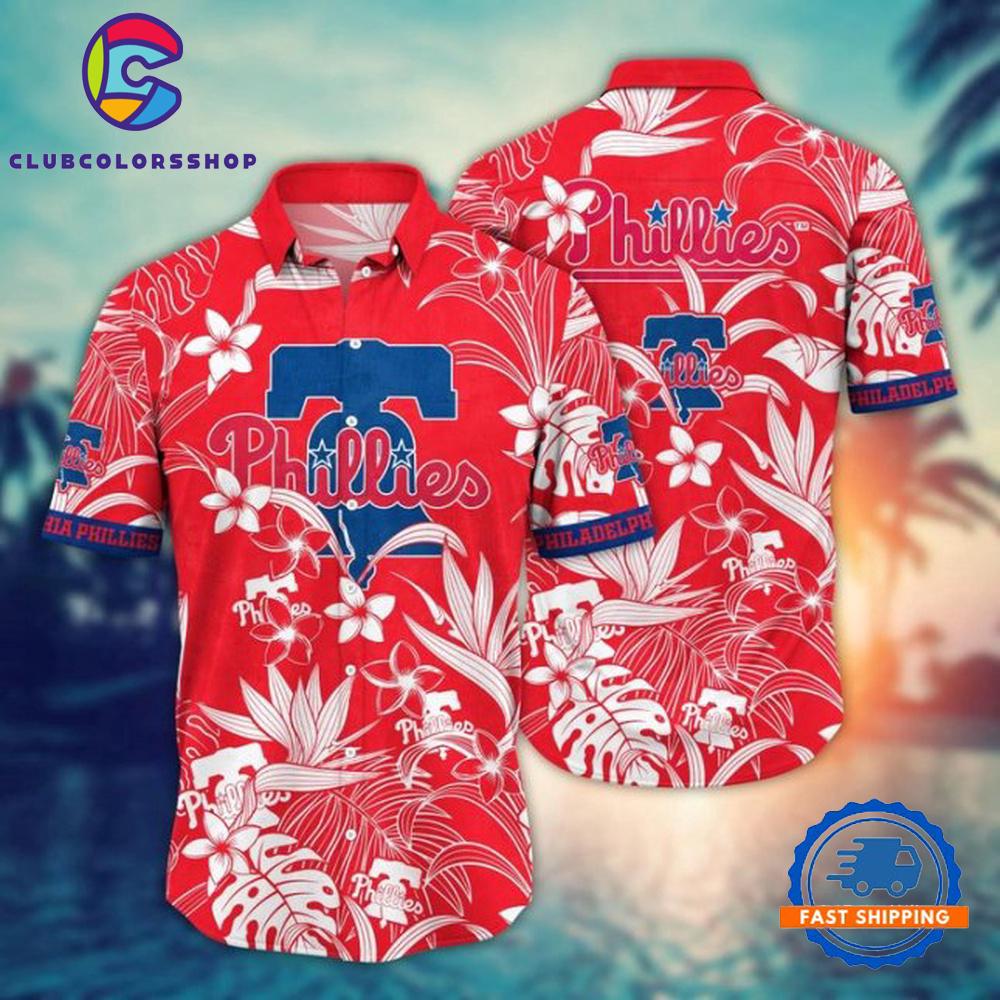 MLB Philadelphia Phillies Hawaiian Shirt Monstera Breeze Design