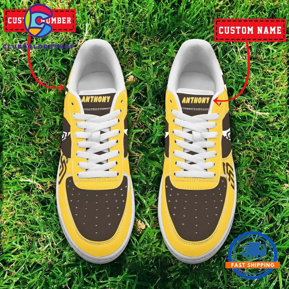 MLB San Diego Padres Baseball Team Design Air Force 1 Shoes Sneaker MLB San Diego Padres Baseball Team Design Air Force 1 Shoes Sneaker