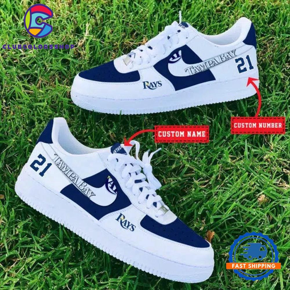 MLB Tampa Bay Rays Baseball Team Design Air Force 1 Shoes Sneaker