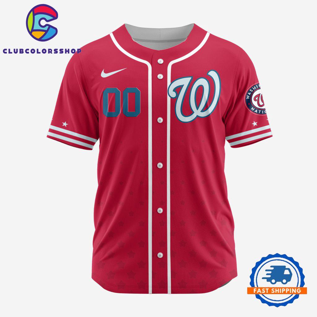 MLB Washington Nationals Alternate Design Concept Baseball Jersey, MLB Team Custom Jersey Shirt