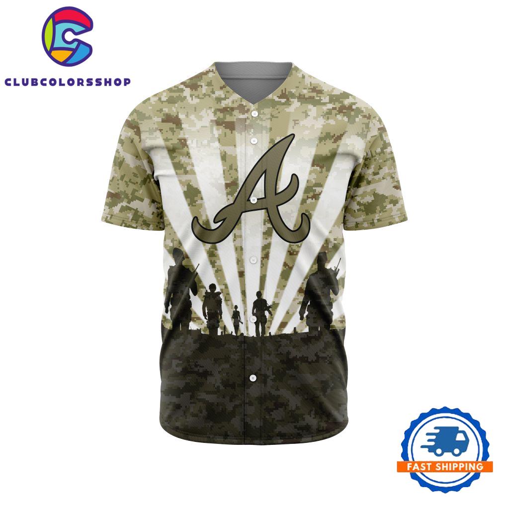 MLB Atlanta Braves Special Honor Veterans Design Baseball Jersey