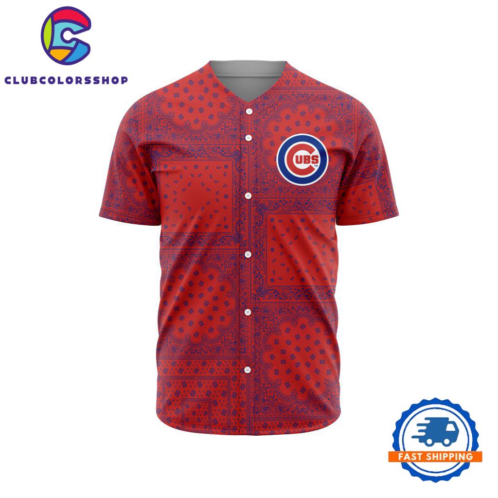 MLB Chicago Cubs Special Logo Team Paisley Design Baseball Jersey