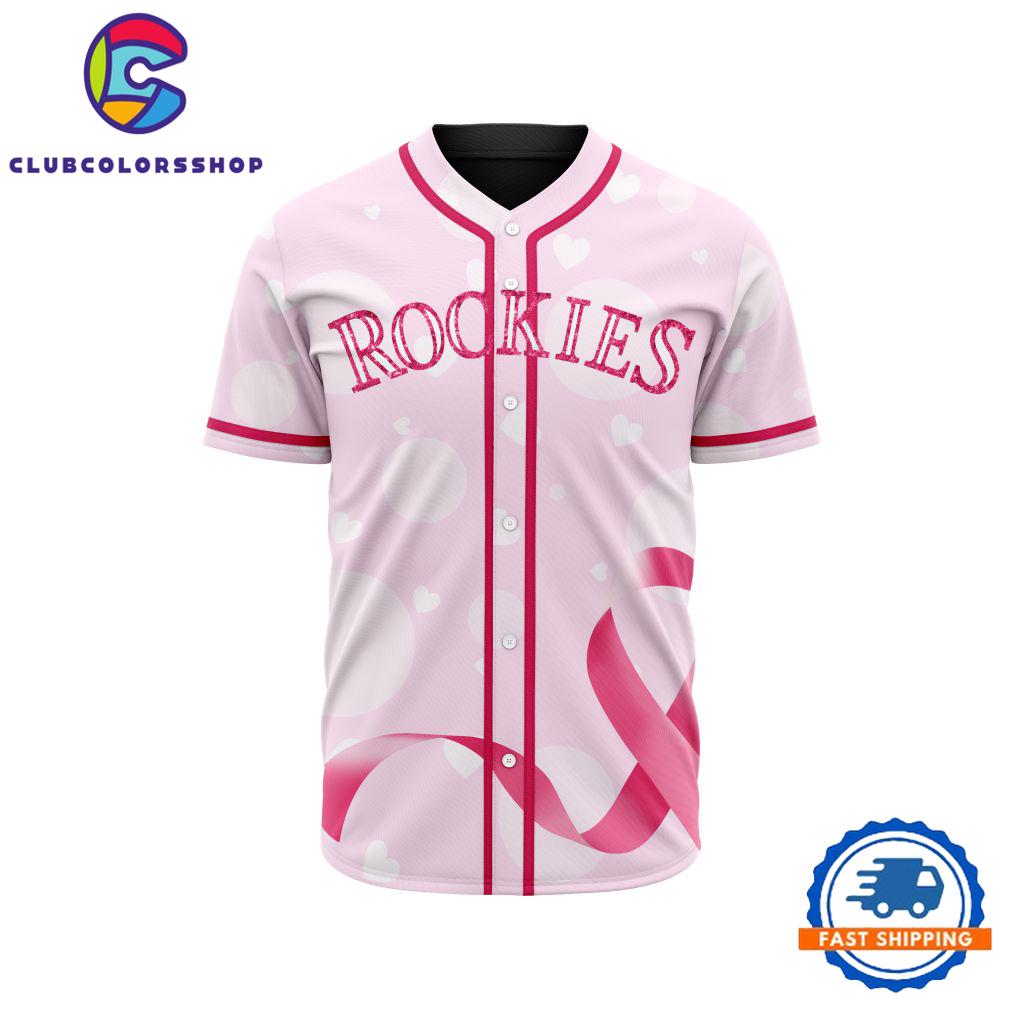 MLB Colorado Rockies Special Pink Design Fight Breast Cancer Limited Baseball Jersey