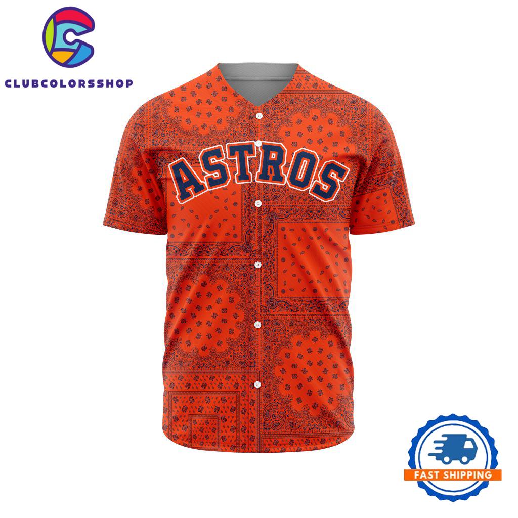 MLB Houston Astros Special Logo Team Paisley Design Baseball Jersey