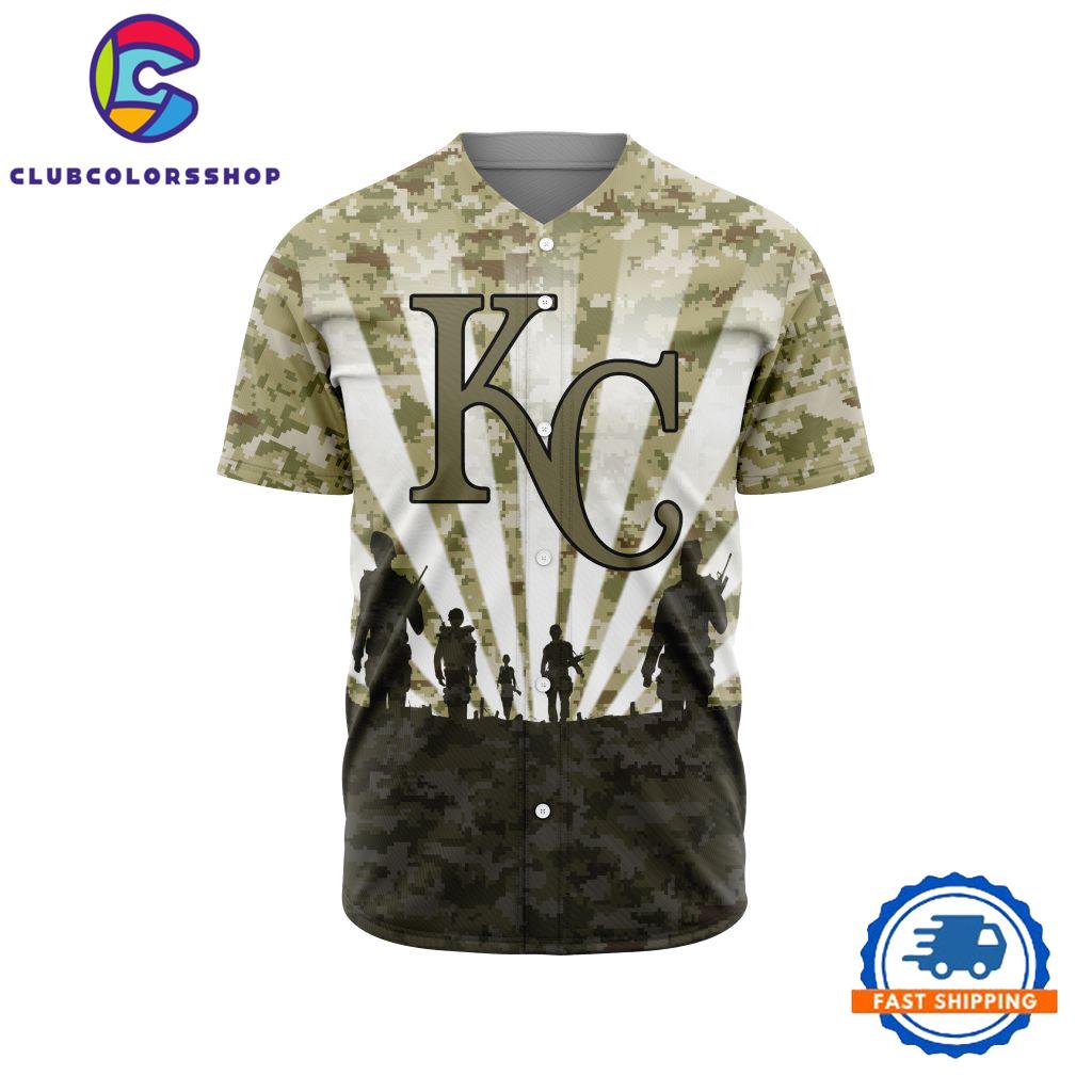 MLB Kansas City Royals Special Honor Veterans Design Baseball Jersey
