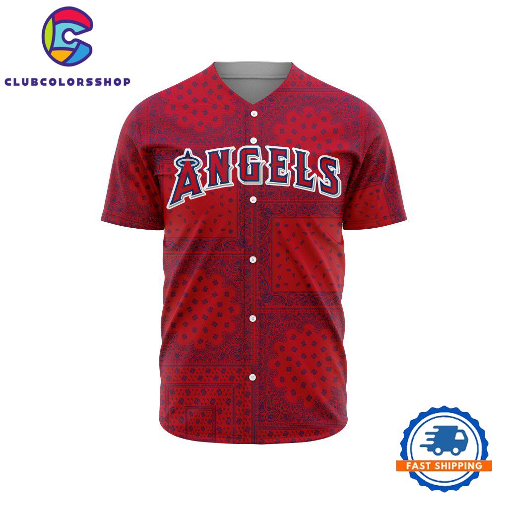 MLB Los Angeles Angels Special Logo Team Paisley Design Baseball Jersey