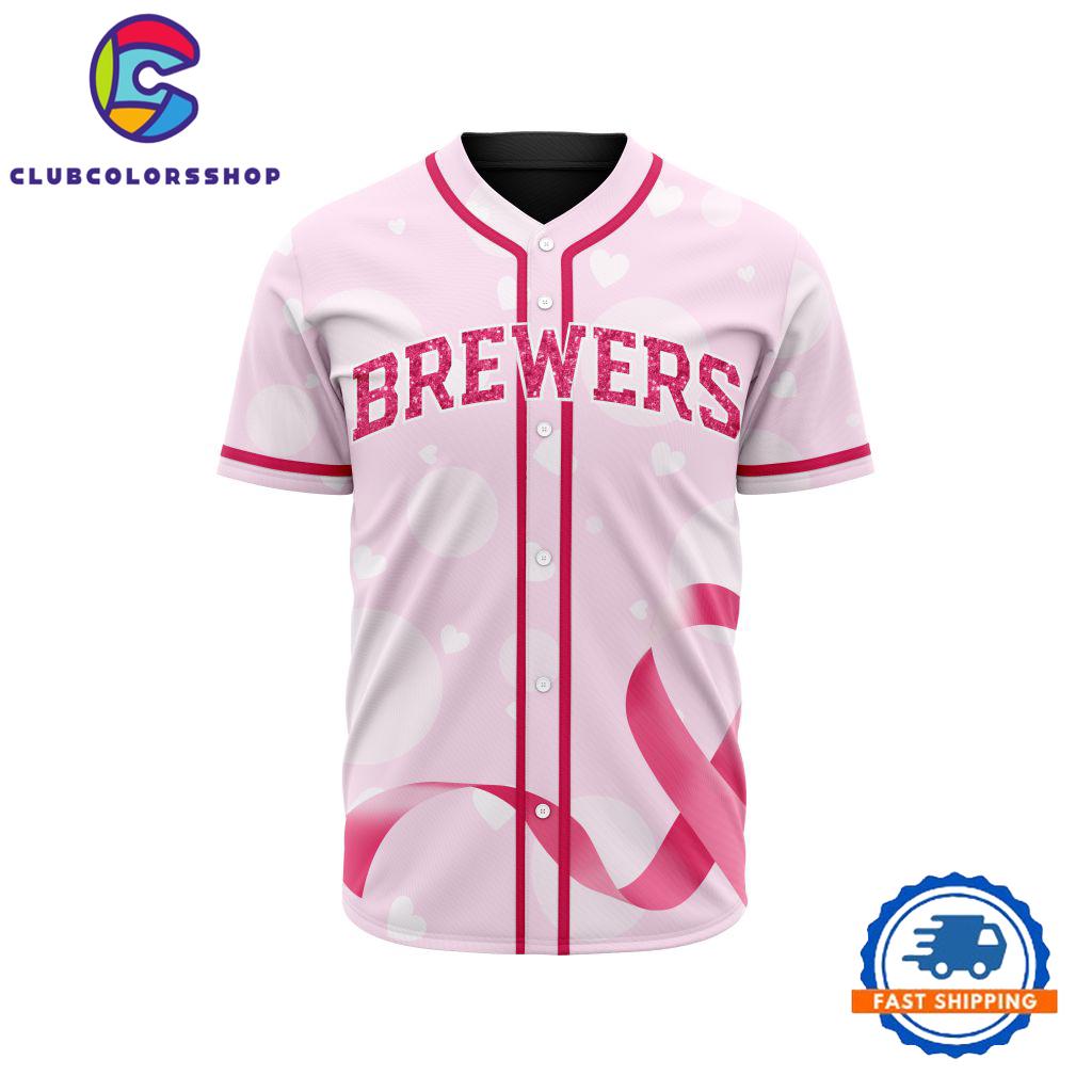 MLB Milwaukee Brewers Special Pink Design Fight Breast Cancer Limited Baseball Jersey