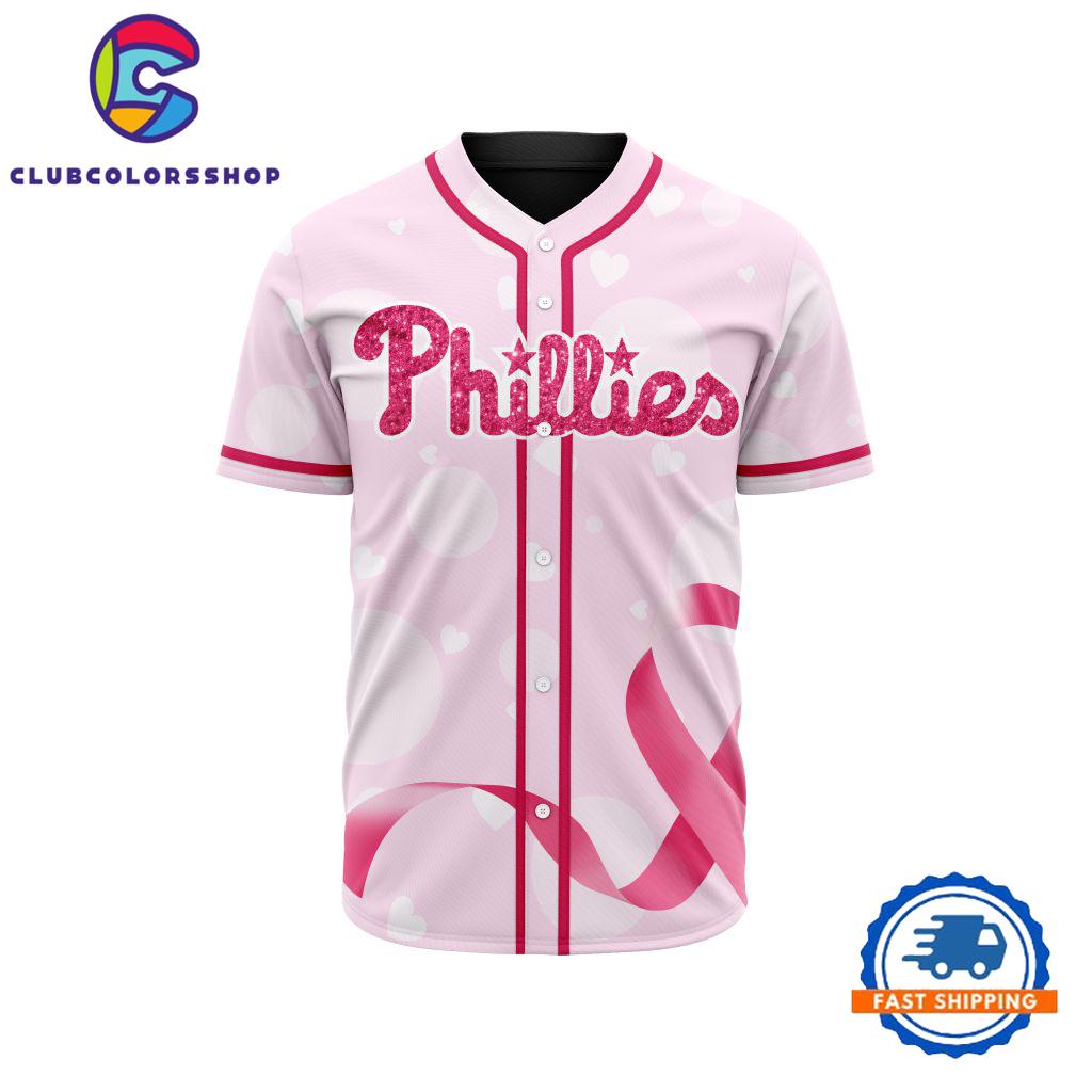 MLB Philadelphia Phillies Special Pink Design Fight Breast Cancer Limited Baseball Jersey