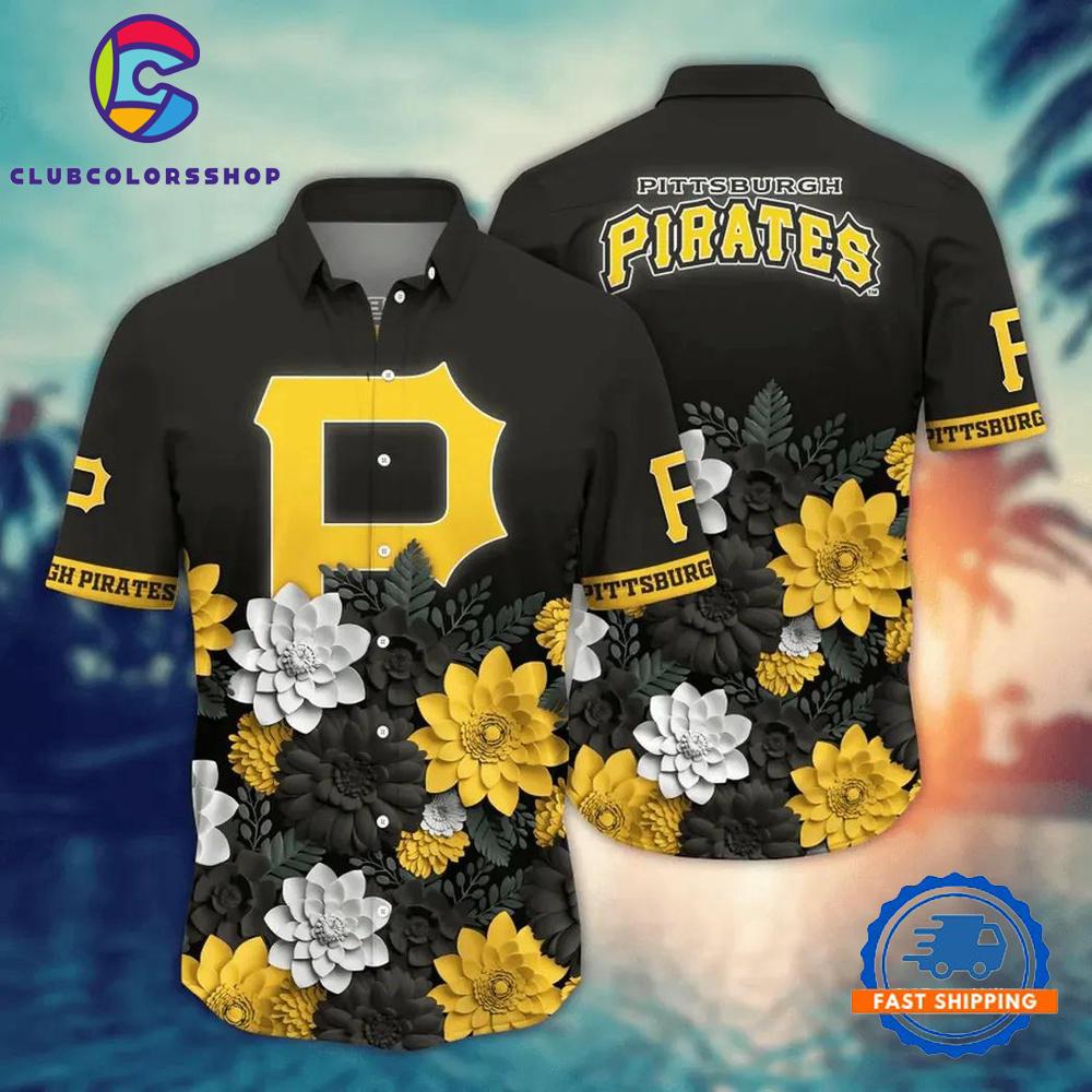 MLB Pittsburgh Pirates Classic Floral Hawaiian Shirt