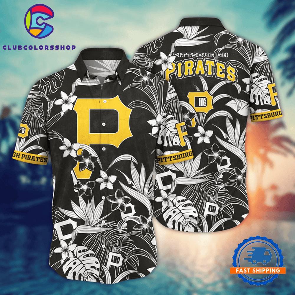 MLB Pittsburgh Pirates Jungle Floral Hawaiian Shirt