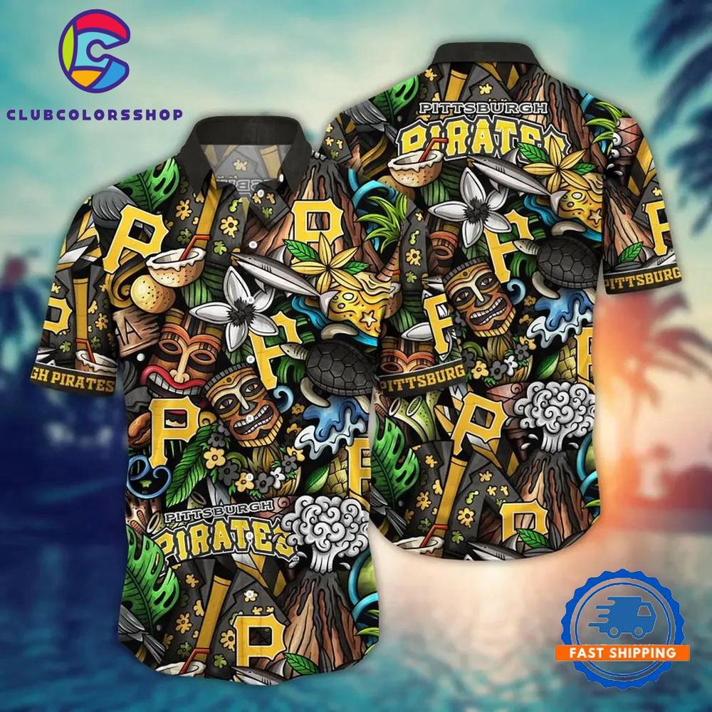 MLB Pittsburgh Pirates Tiki Adventure Hawaiian Shirt