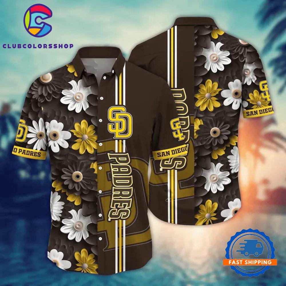 MLB San Diego Padres Floral Fusion Hawaiian Shirt
