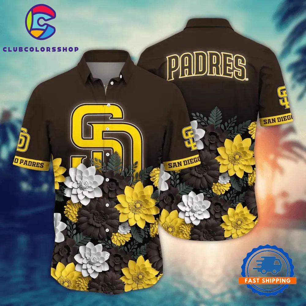MLB San Diego Padres Floral Pride Hawaiian Shirt