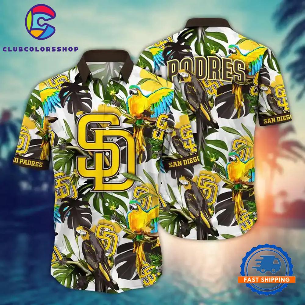 MLB San Diego Padres Jungle Parrot Hawaiian Shirt