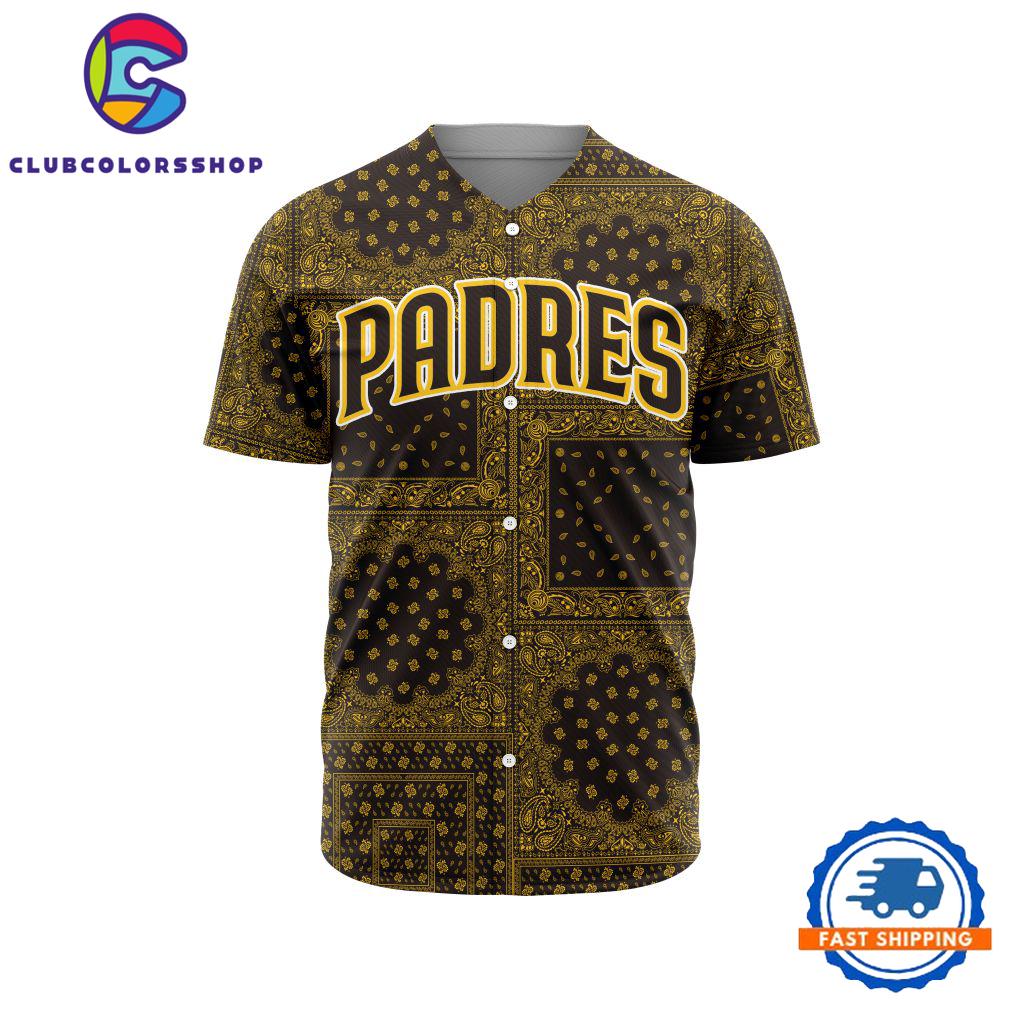 MLB San Diego Padres Special Logo Team Paisley Design Baseball Jersey