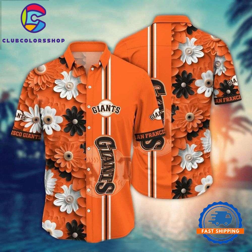 MLB San Francisco Giants Bold Floral Hawaiian Shirt