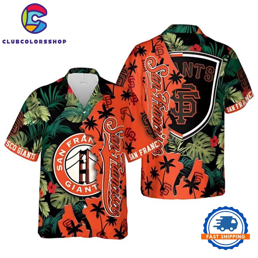 MLB San Francisco Giants Hawaiian Shirt Palm Paradise Design