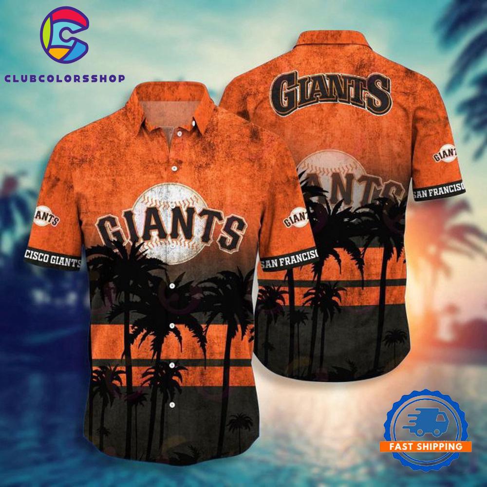 MLB San Francisco Giants Hawaiian Shirt Sunset Palm Design