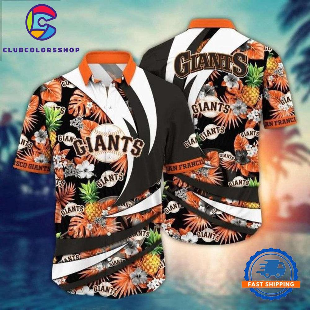 MLB San Francisco Giants Hawaiian Shirt Tropical Wave Design