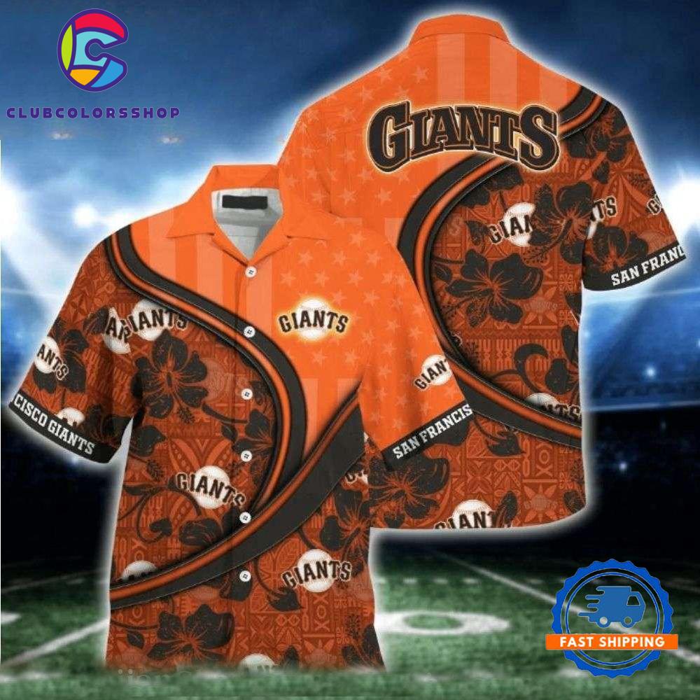MLB San Francisco Giants Hibiscus Swirl Hawaiian Shirt