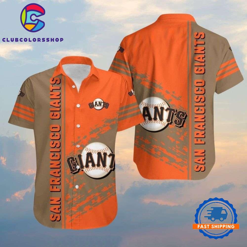 MLB San Francisco Giants Retro Brush Stroke Hawaiian Shirt