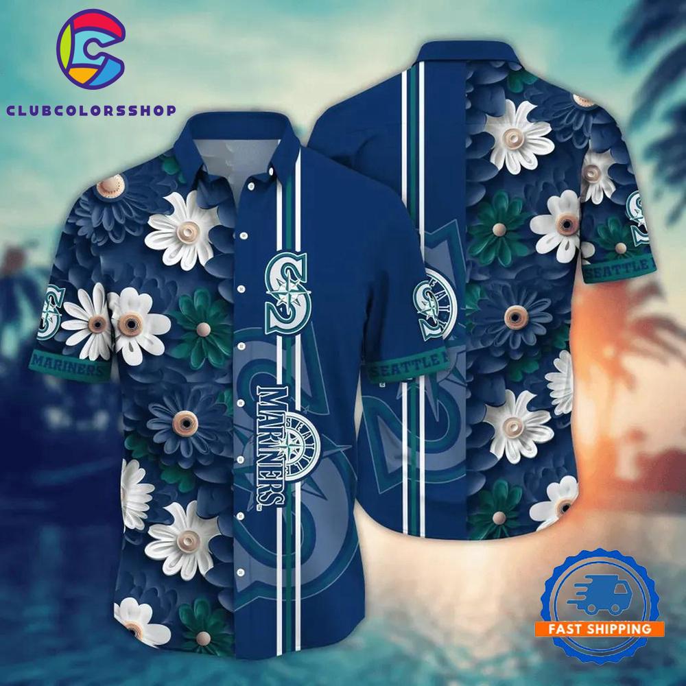 MLB Seattle Mariners Palms And Waves Hawaiian Shirt