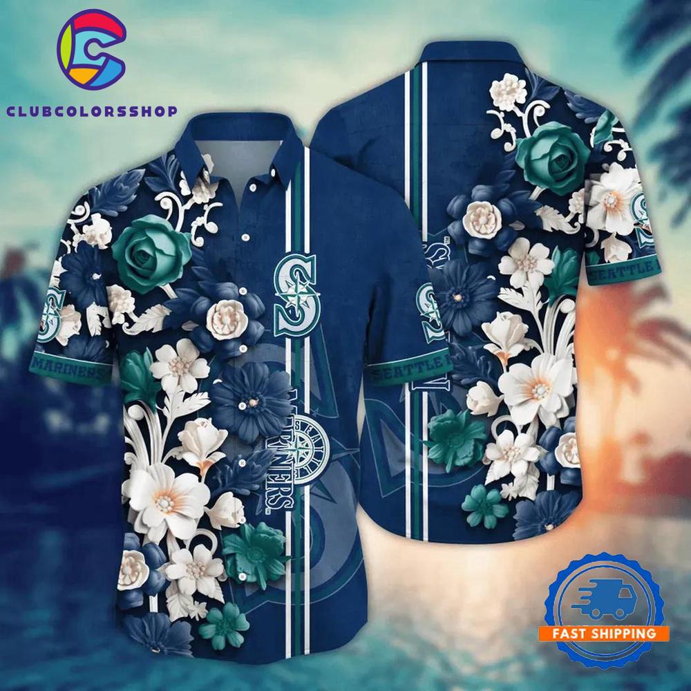 MLB Seattle Mariners Summer Flower Hawaiian Shirts Design
