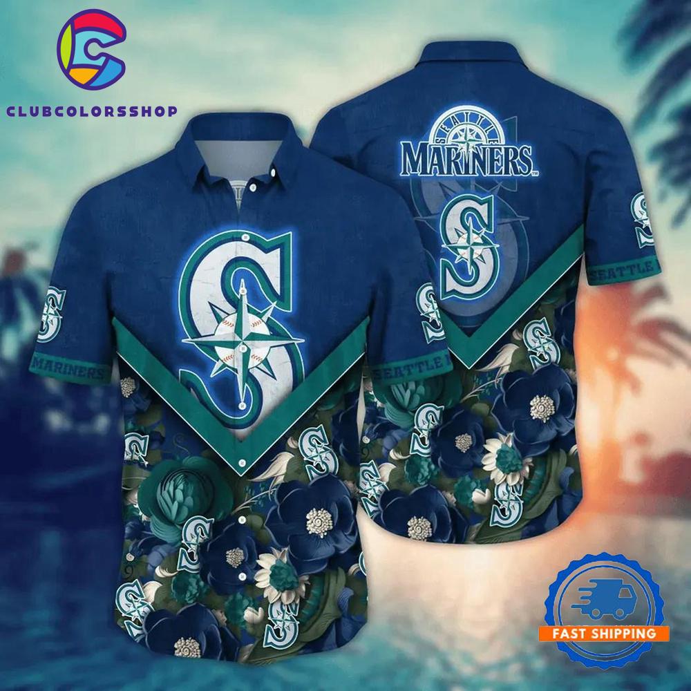 MLB Seattle Mariners Sunset Palms Hawaiian Shirt