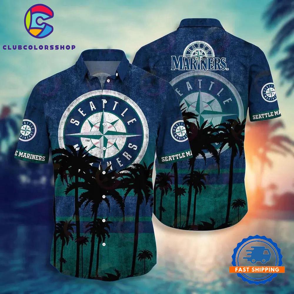 MLB Seattle Mariners Sunset Shore Hawaiian Shirt