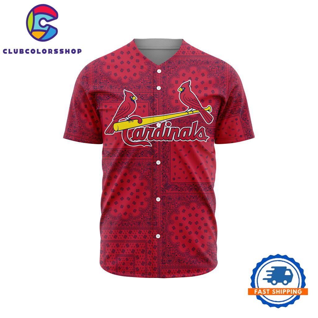 MLB St. Louis Cardinals Special Logo Team Paisley Design Baseball Jersey
