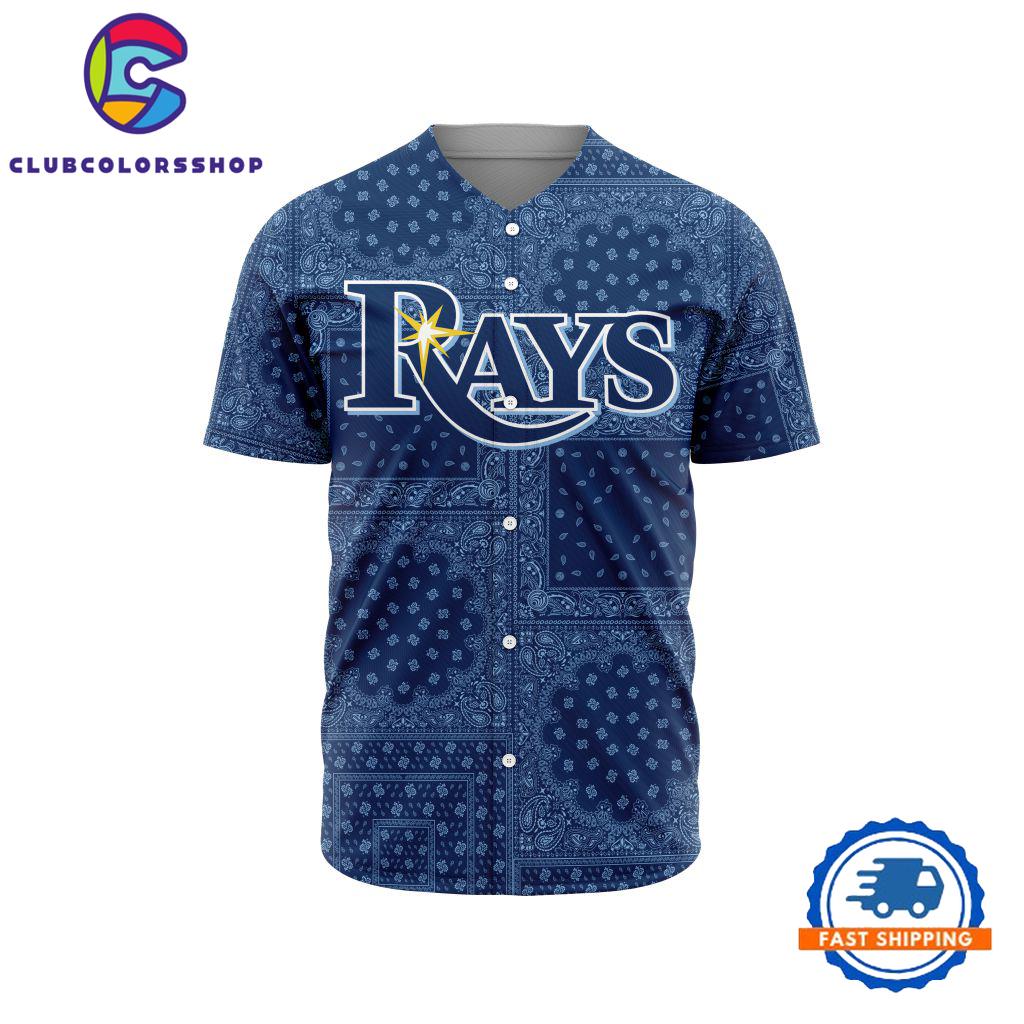 MLB Tampa Bay Rays Special Logo Team Paisley Design Baseball Jersey