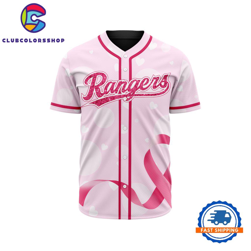 MLB Texas Rangers Special Pink Design Fight Breast Cancer Limited Baseball Jersey