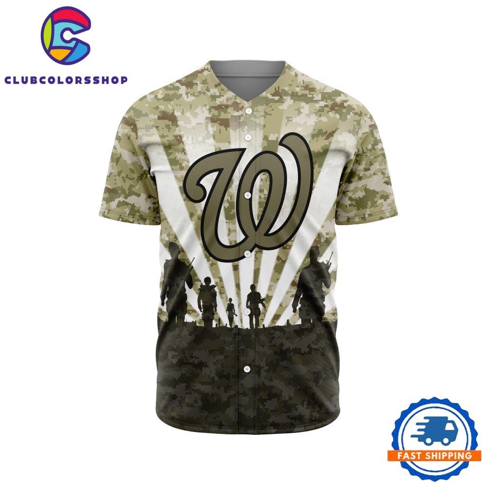 MLB Washington Nationals Special Honor Veterans Design Baseball Jersey