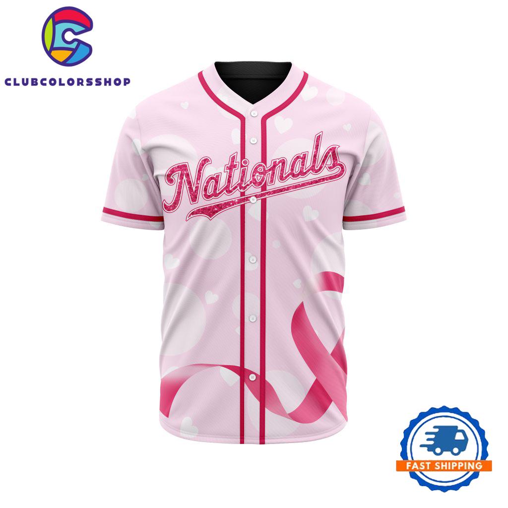 MLB Washington Nationals Special Pink Design Fight Breast Cancer Limited Baseball Jersey
