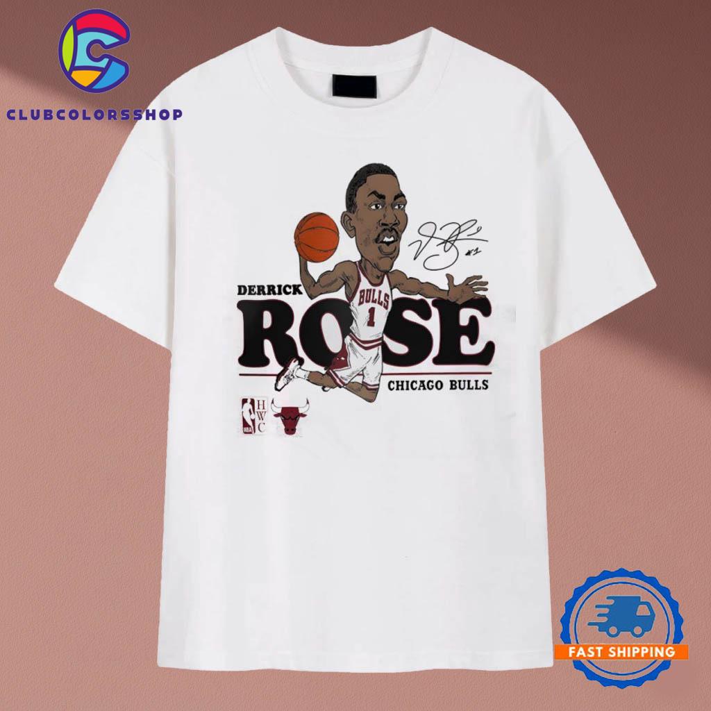 Chicago Bulls Mitchell and Ness Derrick Rose Caricature T-Shirts