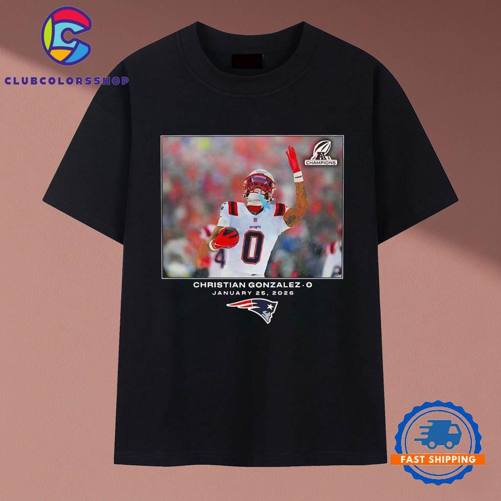 Christian Gonzalez New England Patriots NFL flash features week 21 T-Shirts