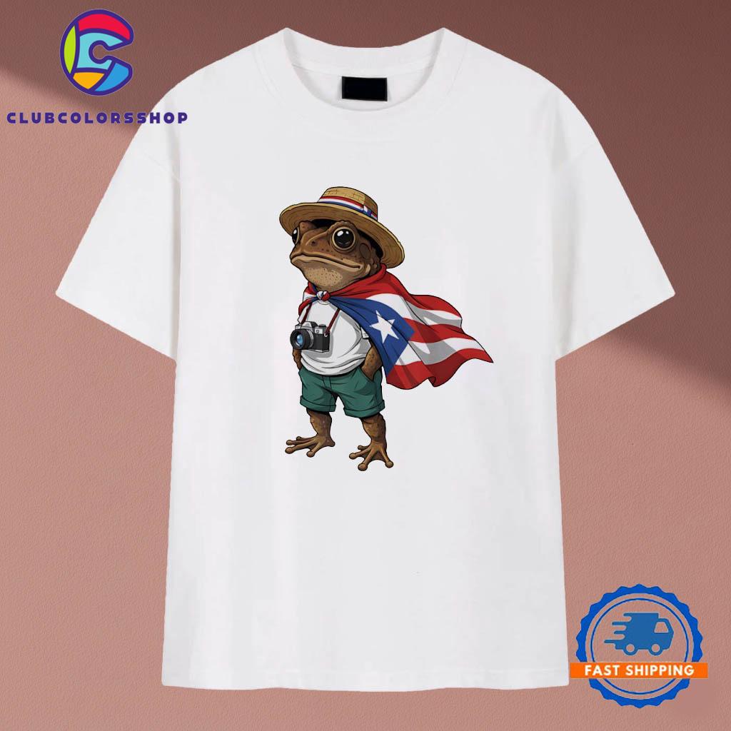 Coqui Frog Puerto Rico Flag Puerto Rican Taino Vintage T Shirt
