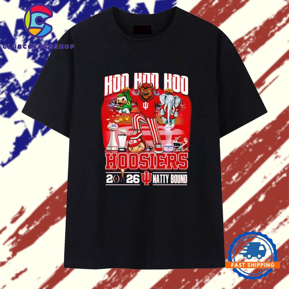 Indiana Hoosiers Hoo Hoo Hoo 2026 Natty Bound Mascot T-Shirts