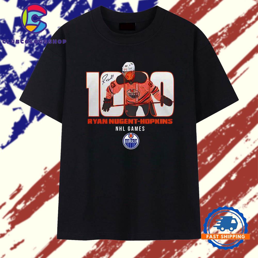 Ryan Nugent-Hopkins Edmonton Oilers 1,000 NHL games T-Shirts
