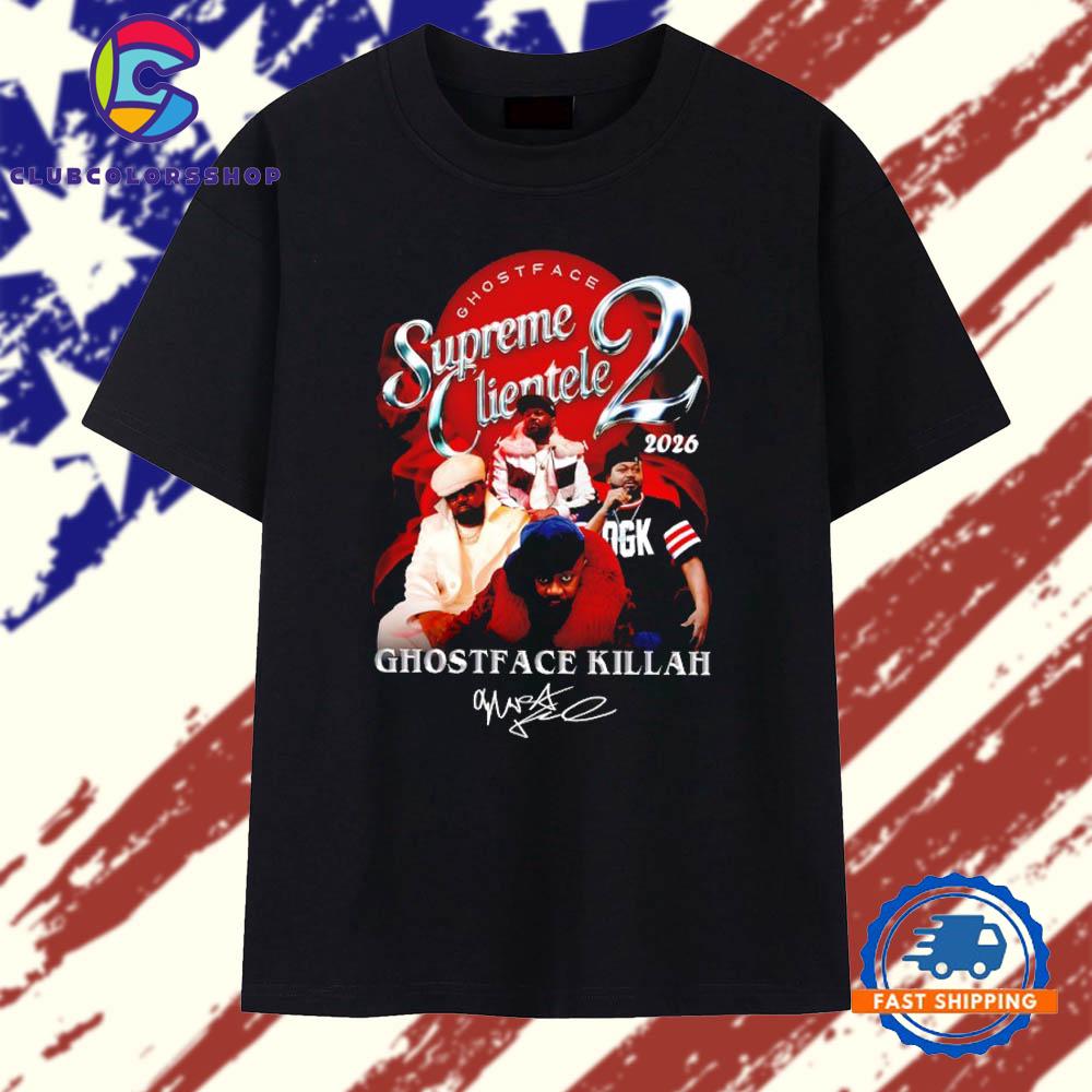 Supreme Clientele 2 2026 Ghostface Killah signature T-Shirts