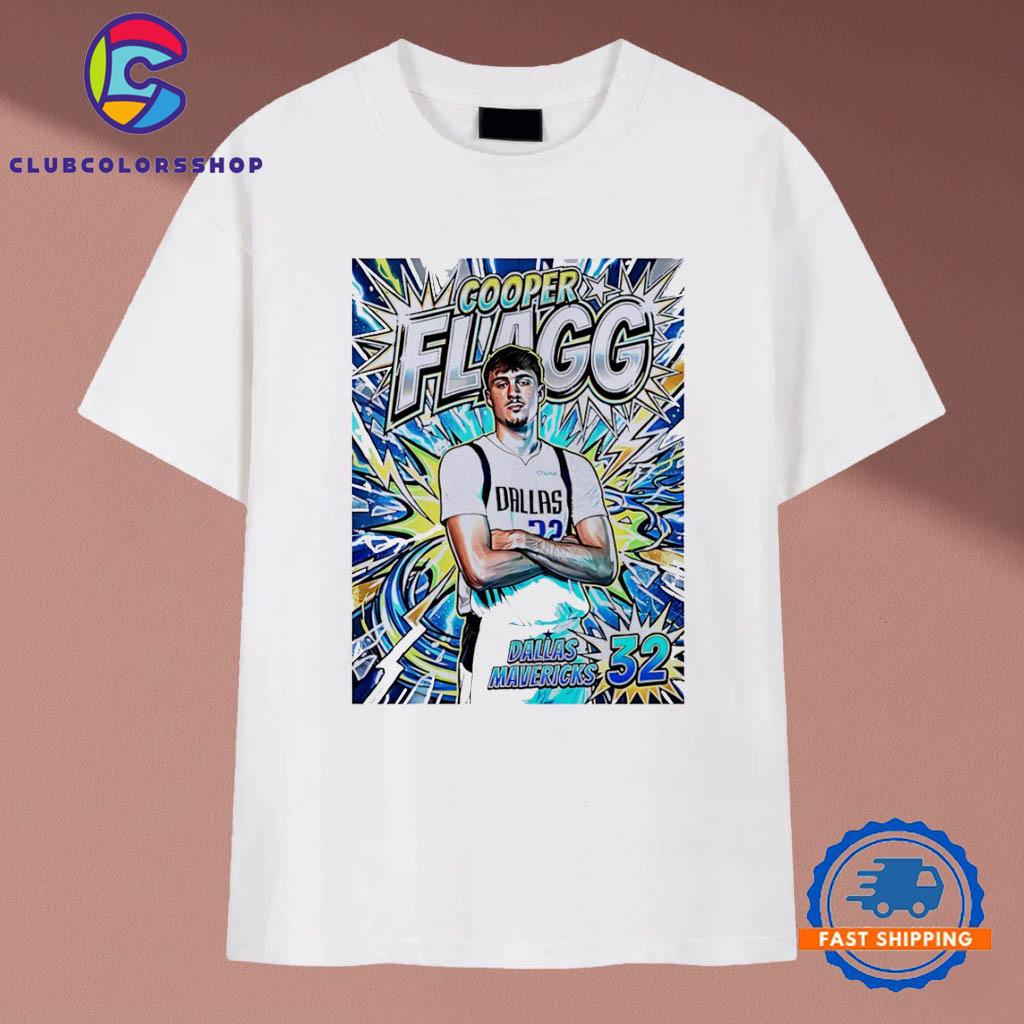 Cooper Flagg Dallas Mavericks Comic Style T-Shirts