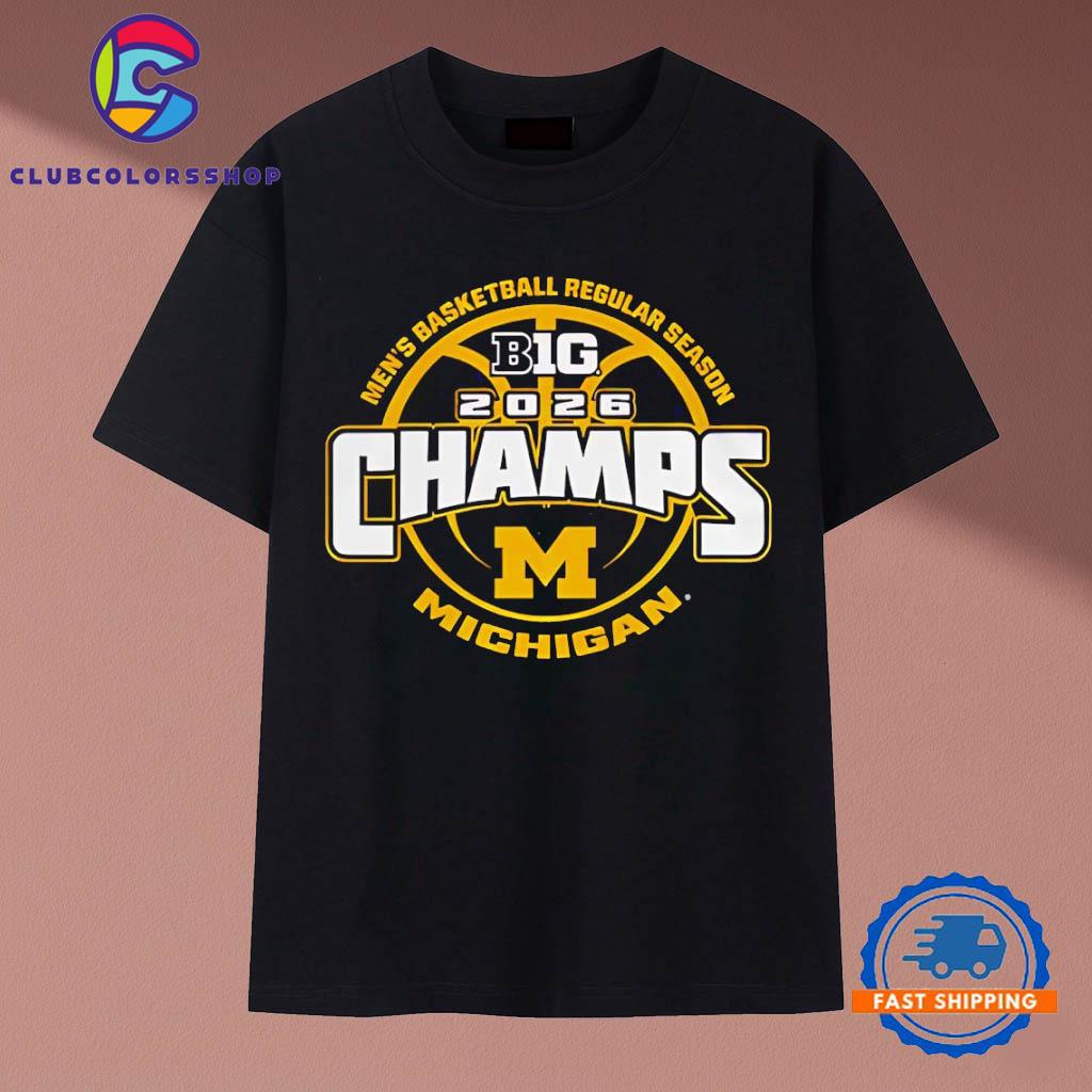 Michigan Wolverines Big Men’s Basketball Champions 2026 logo T-Shirts