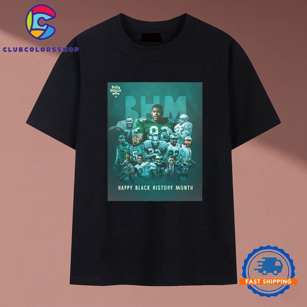 Philadelphia Eagles happy black history month player graphic T-Shirt