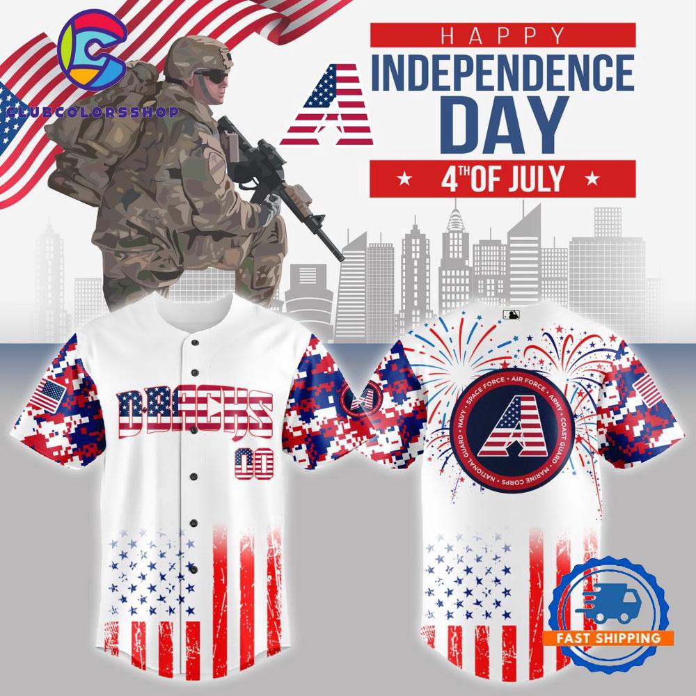 MLB Arizona Diamondbacks The 4th Of July Military Baseball Jersey