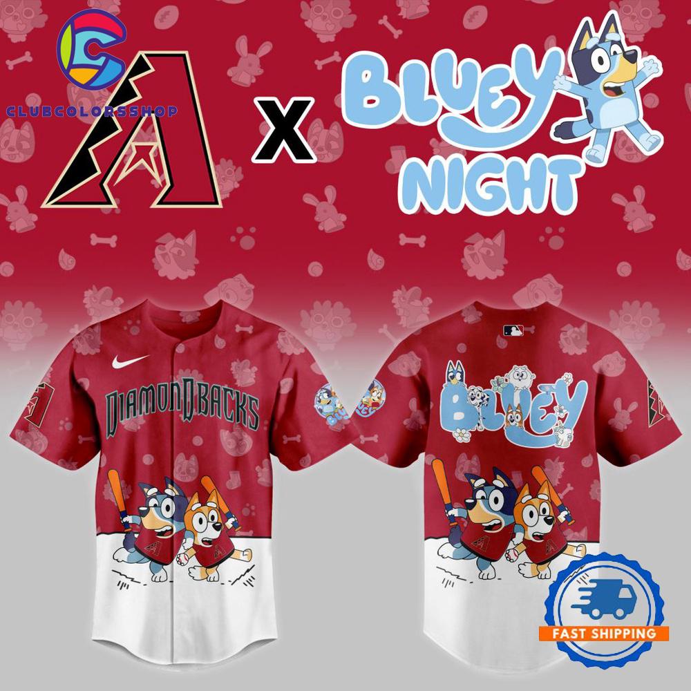 MLB Arizona Diamondbacks x Bluey Night Design Baseball Jersey