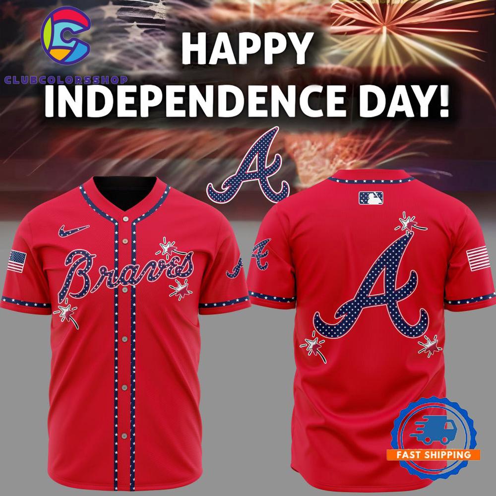 MLB Atlanta Braves Happy Independence Day Baseball Jersey