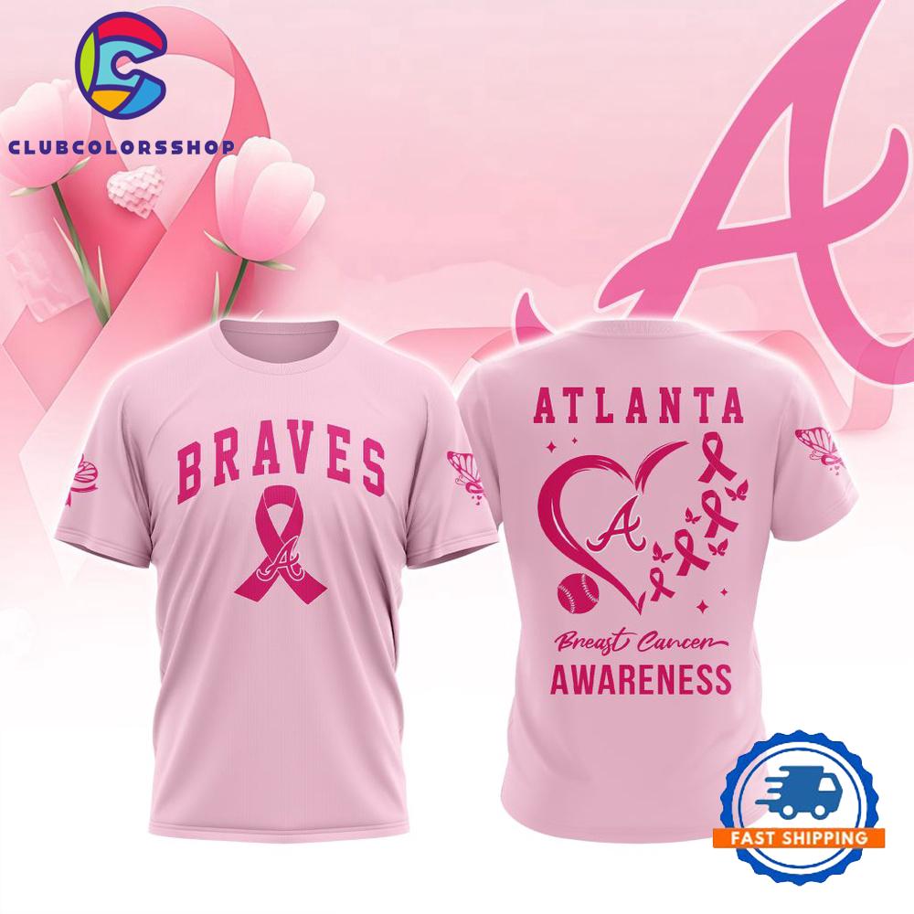 MLB Atlanta Braves Pink Breast Cancer Awareness Design T Shirt, Hoodie, Sweatshirt