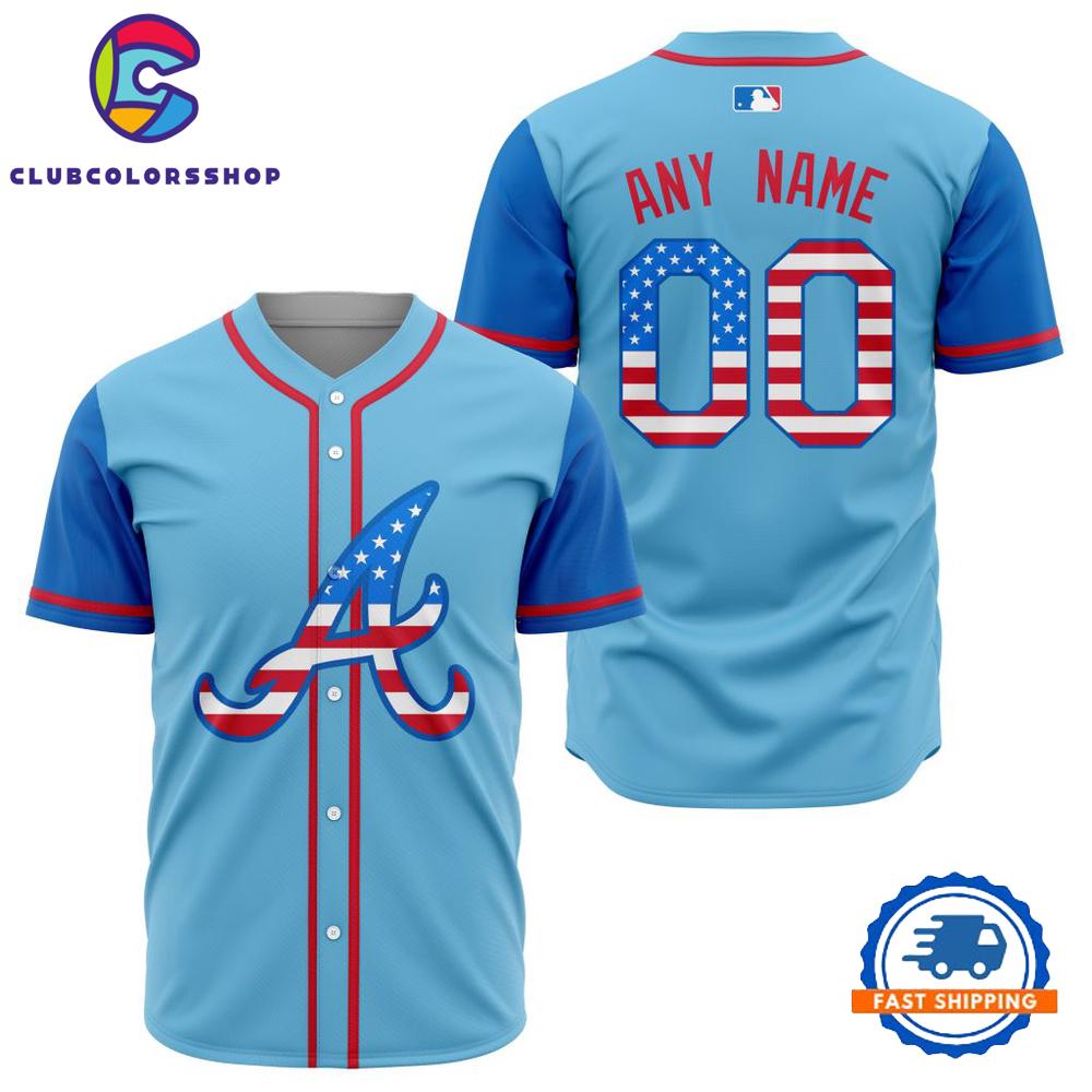 MLB Atlanta Braves Special 4th Of July Baseball Jersey