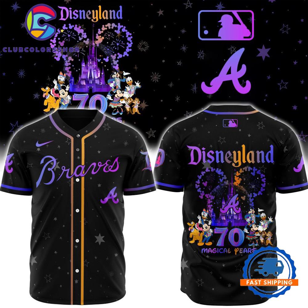 MLB Atlanta Braves x Disneyland 70 Magical Years Baseball Jersey